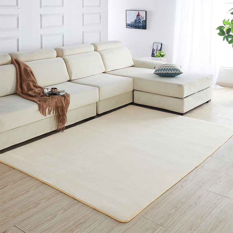 Comfort Plain Shag Rug Polyester Indoor Carpet Non-Slip Backing Area Carpet for Home Decoration