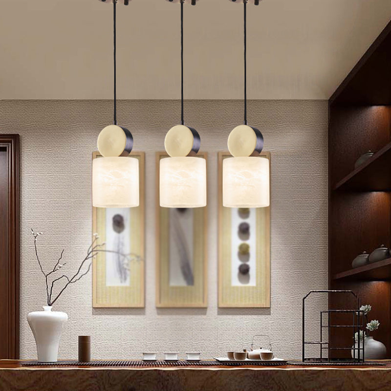 Lámpara colgante de comedor Contemporáneos de techo de techo de mármol múltiple de bulbo