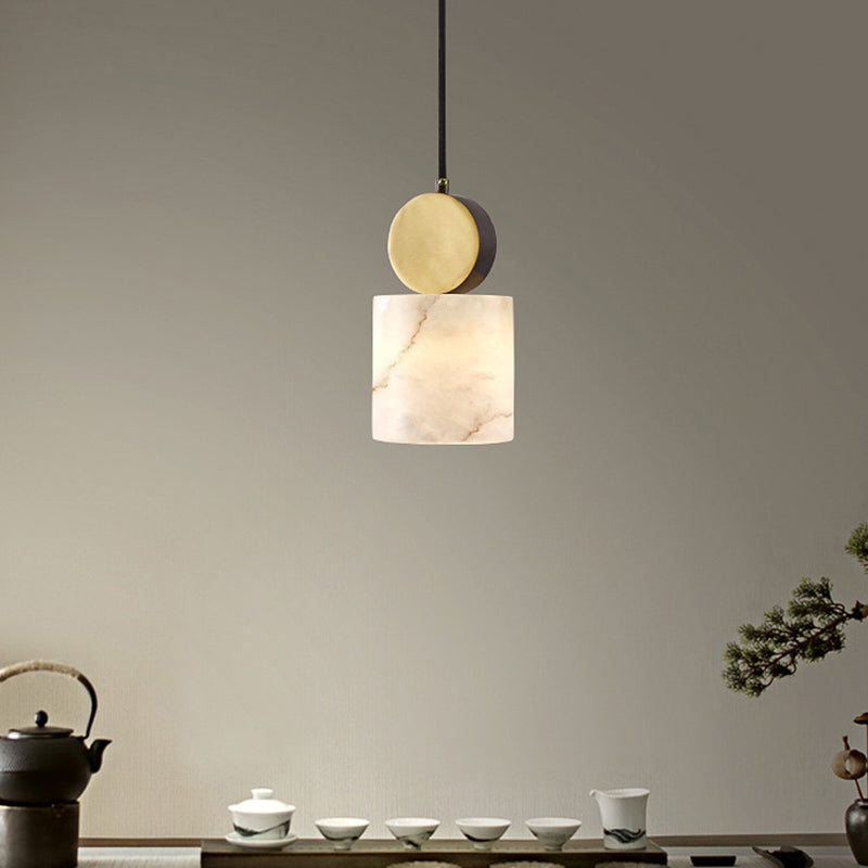 Lámpara colgante de comedor Contemporáneos de techo de techo de mármol múltiple de bulbo