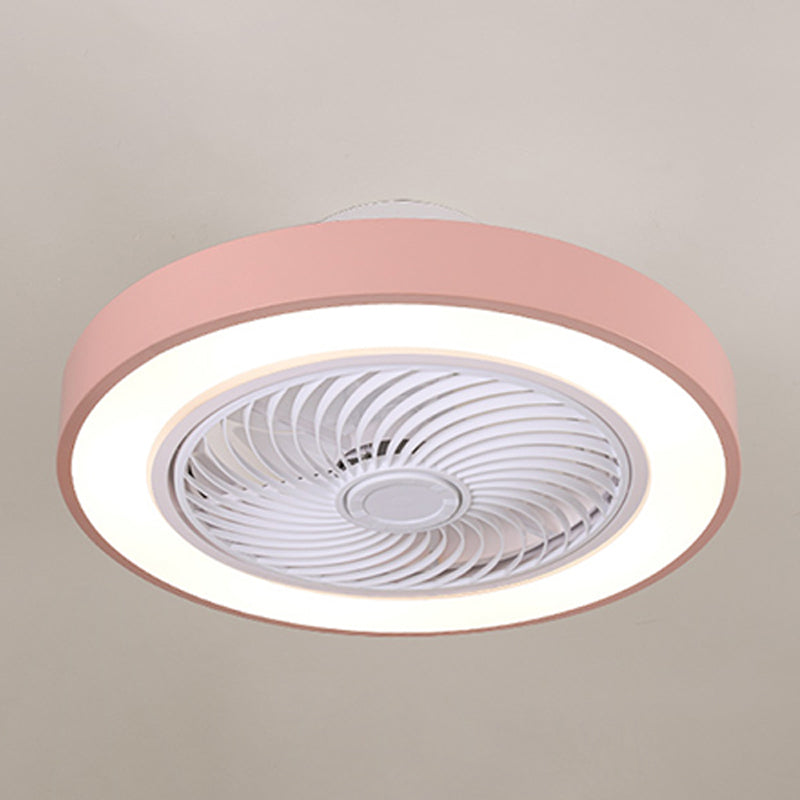 Windkanal-LED-Deckenlüfter Makkaronstil Metal Schlaf