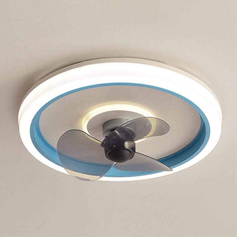 Acrylhalo -Ring Deckenlüfter Leuchte Makkaron Minimalist LED Semi Flush Leuchte