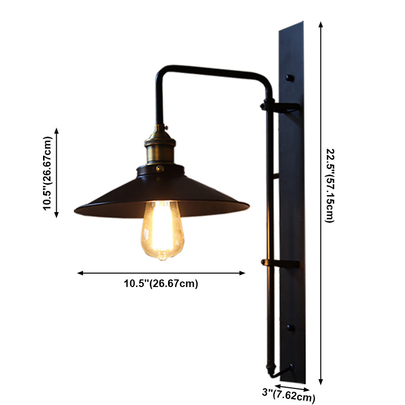 Industrielle Einfachheit Wandlampenvorrichtung mit Metallschatten für Salon -Café -Shop