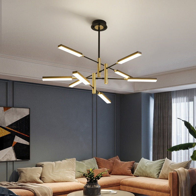Postmodern metalen multi-tier kroonluchter verlichtingsarmatuur LED kroonluchter hanger voor zitkamer