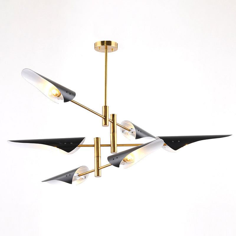 Metalen kroonluchter verlichtingsarmatuur postmoderne kroonluchter hanger licht voor zitkamer