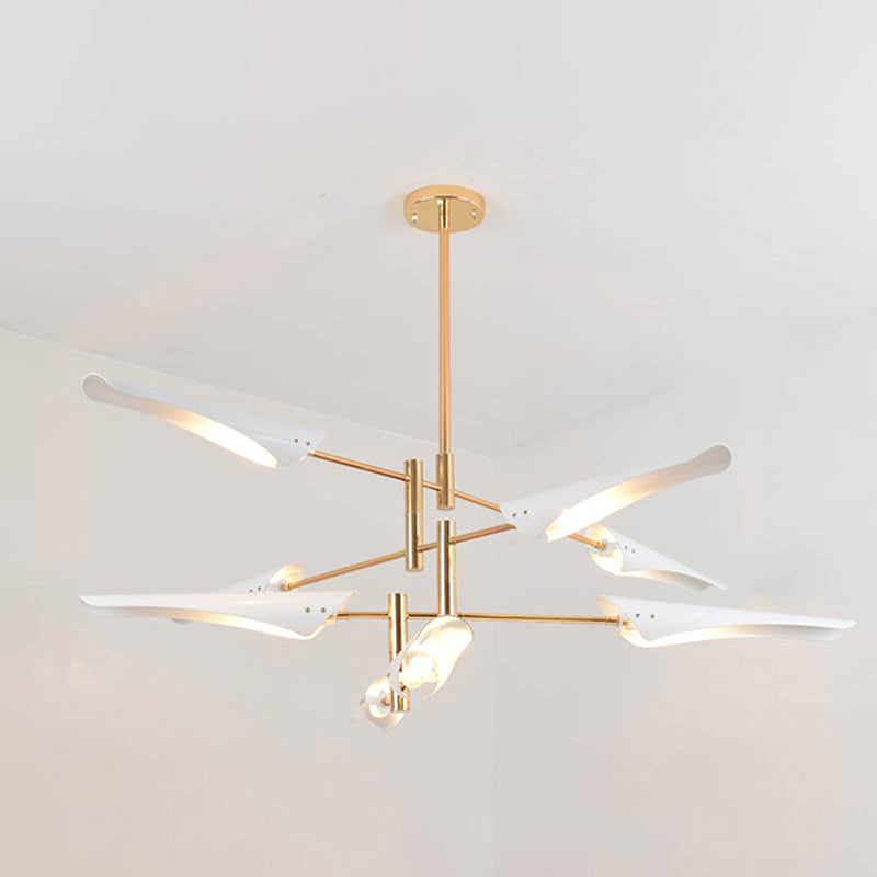 Metalen kroonluchter verlichtingsarmatuur postmoderne kroonluchter hanger licht voor zitkamer