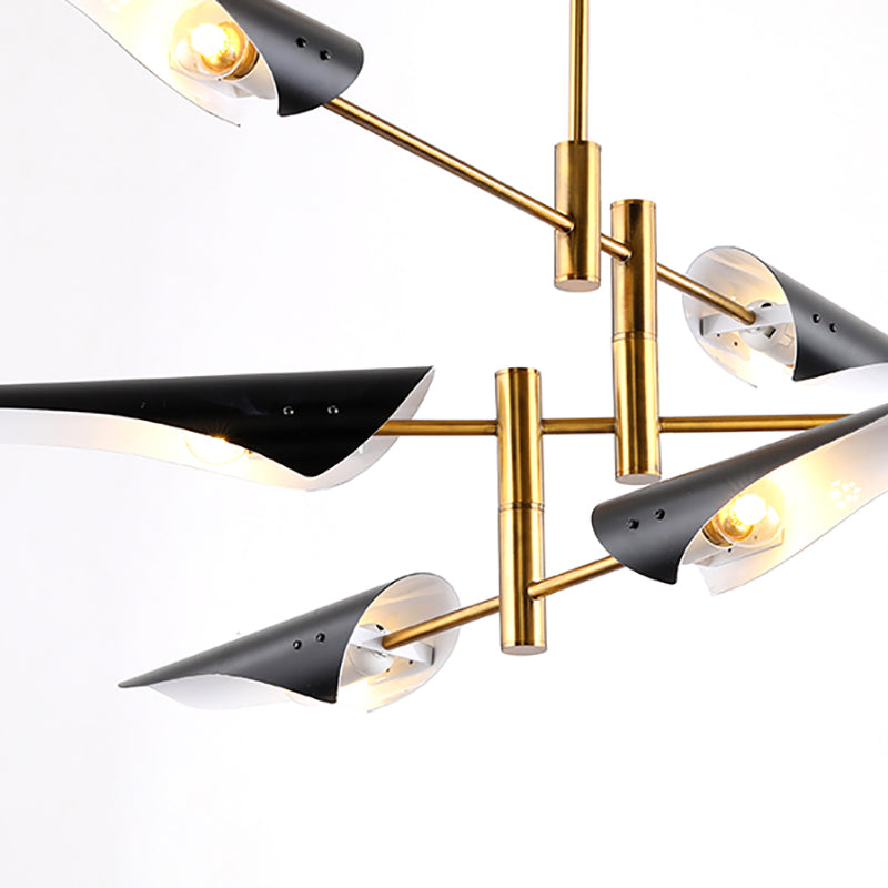 Metalen kroonluchter verlichtingsarmatuur postmoderne kroonluchter hanger licht voor zitkamer