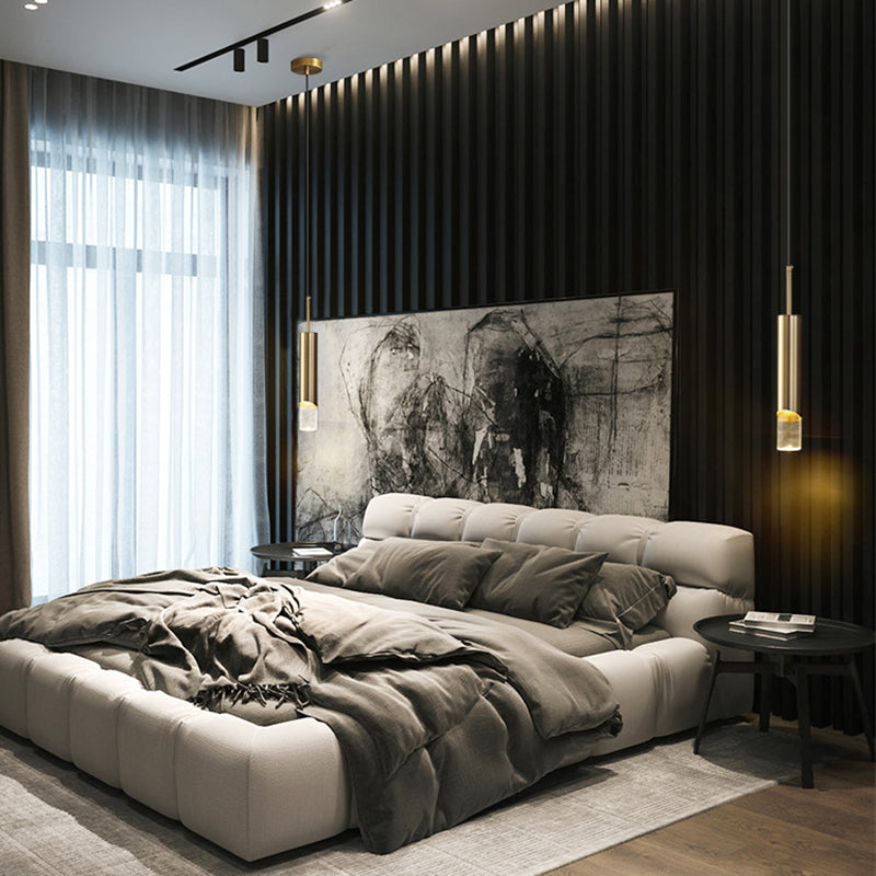 Lampada a led Lampada Simplicità Illuminazione a sospensione con una chiara tonalità acrilica per camera da letto