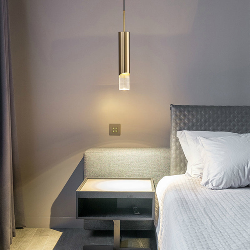 Lampada a led Lampada Simplicità Illuminazione a sospensione con una chiara tonalità acrilica per camera da letto