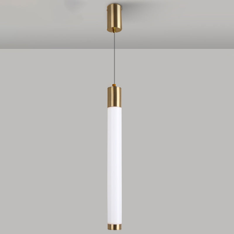 Lampada a sospensione di luce calda/bianca Simplicità Illuminazione a sospensione in oro bianco per camera da letto