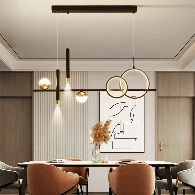 Linear Isola Lighting Acrilic Contemporary Simplicity Fishings a sospensione per il ristorante