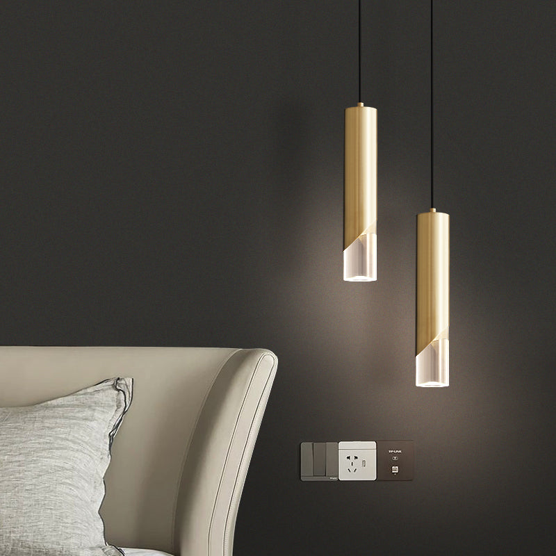 Altura ajustable colgante metal luz colgante de colgante contemporáneo iluminación para dormitorio