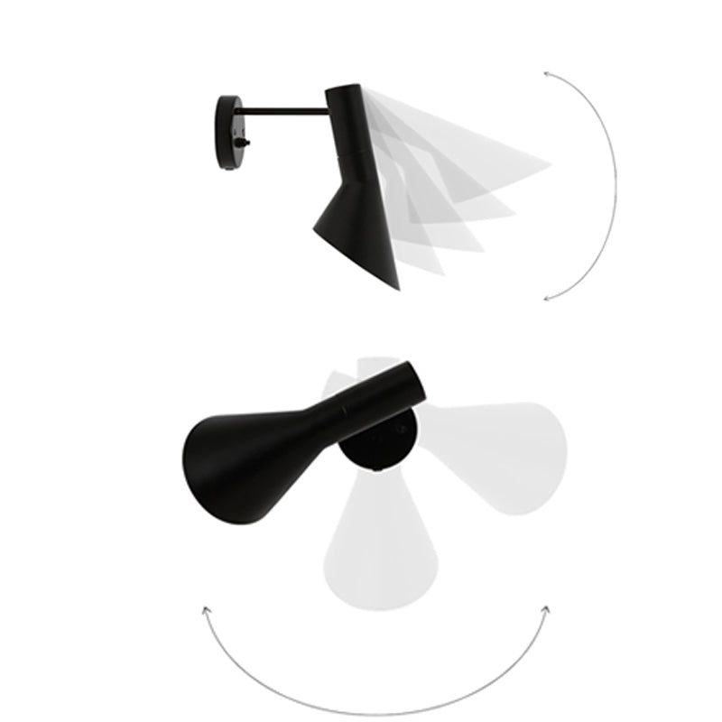 Creative Simplicity Contemporary Wall Sconce Lights with Metal Shade for Bedroom