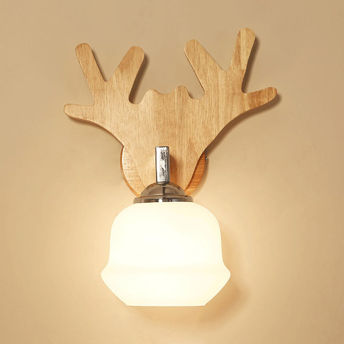 Living Room One Head Wall Sconce Modern Wood Style Wall Mounted Light Fixture