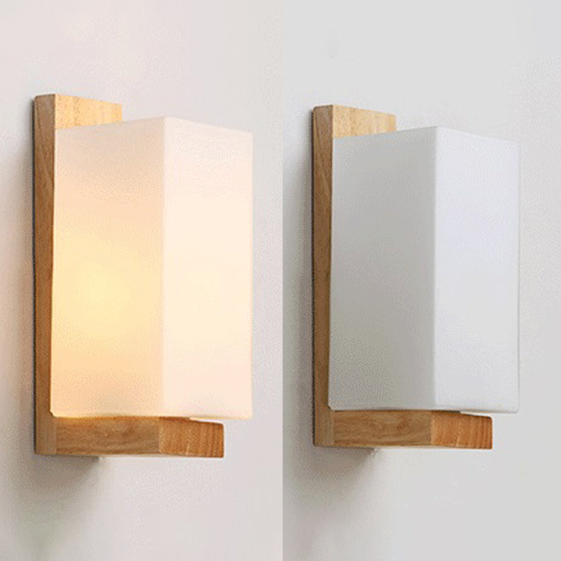 Living Room One Head Wall Sconce Modern Wood Style Wall Mounted Light Fixture