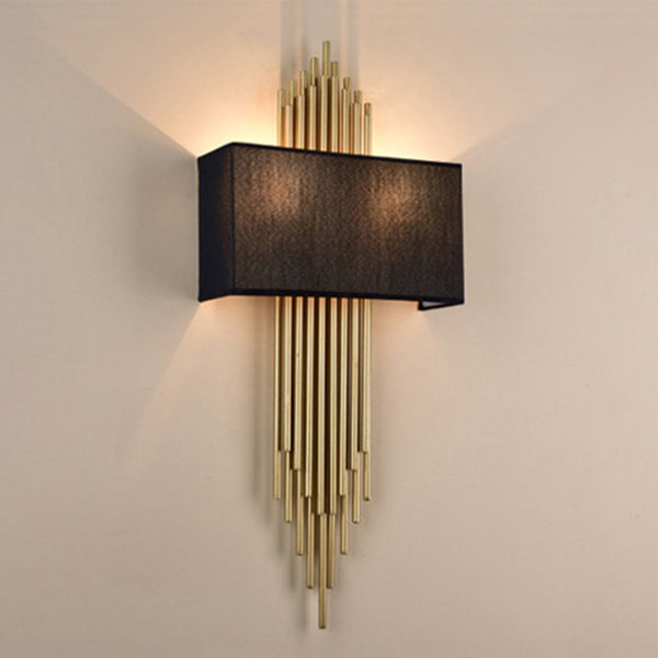 Postmodern Metal Wall Sconce Two Blub Wall Mounted Light Fixture for Bedroom