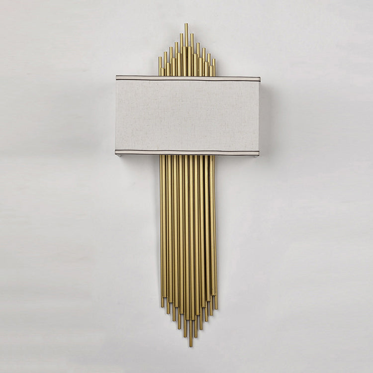 Postmodern Metal Wall Sconce Two Blub Wall Mounted Light Fixture for Bedroom