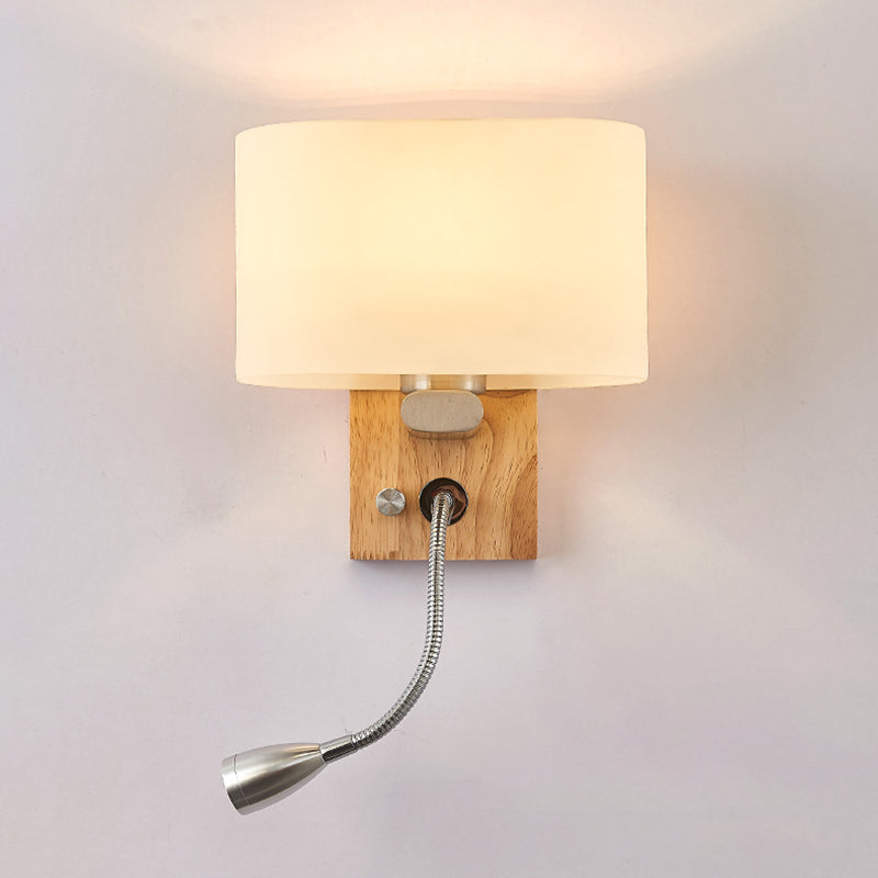 Moderna lámpara rectangular de madera Dispara de pared de pared una lámpara montada en la pared para sala de estar