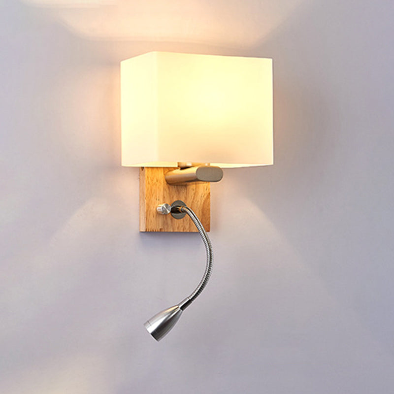 Moderna lámpara rectangular de madera Dispara de pared de pared una lámpara montada en la pared para sala de estar