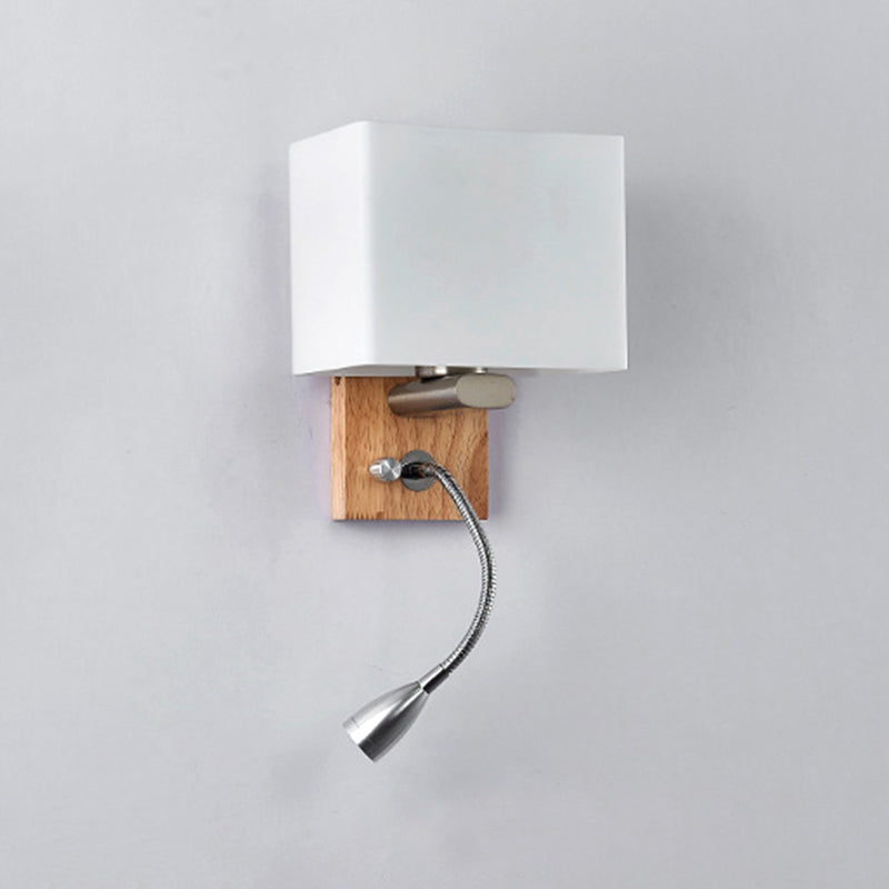 Moderna lámpara rectangular de madera Dispara de pared de pared una lámpara montada en la pared para sala de estar