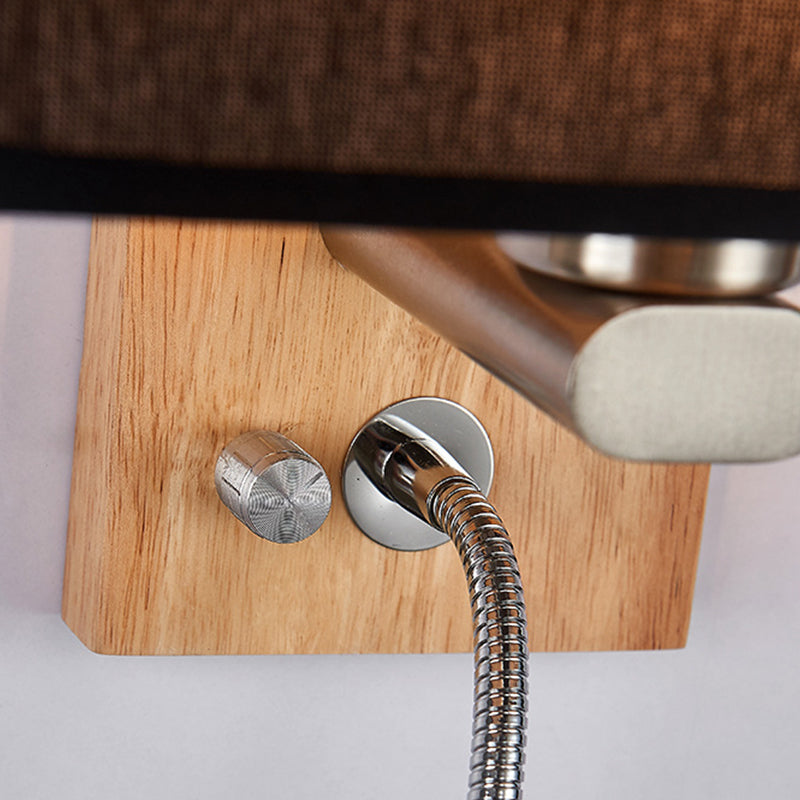 Moderna lámpara rectangular de madera Dispara de pared de pared una lámpara montada en la pared para sala de estar