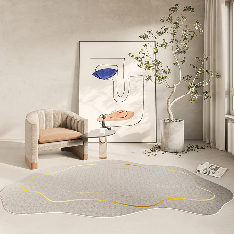 Modèle de tapis de tapis de zone moderne blanc tapis de support non glissant pour la décoration intérieure