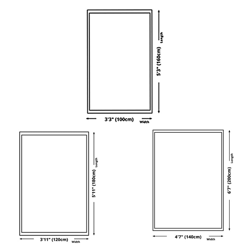 Modèle de tapis de tapis de zone moderne blanc tapis de support non glissant pour la décoration intérieure