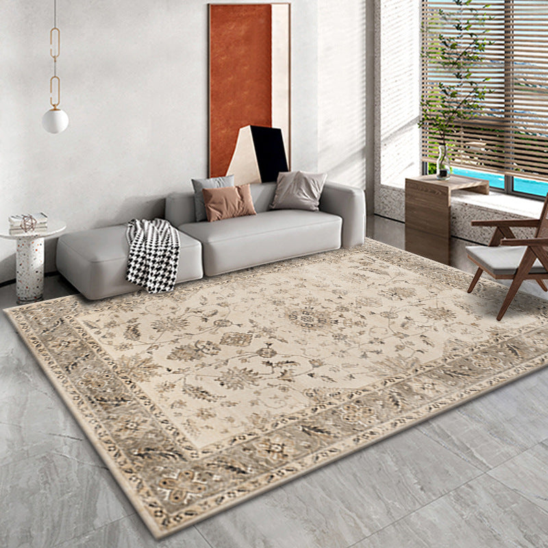 Bohemian Living Room Area Carpet American Pattern Polyester Area Rug Stain Resistant Rug