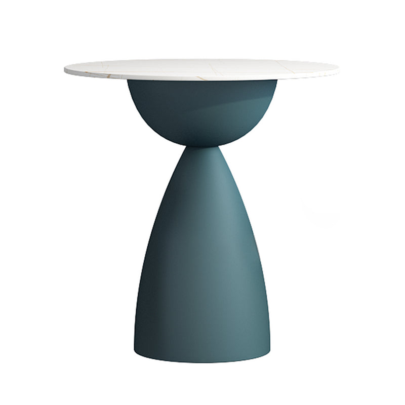 Minimalist Round Shape Sintered Stone Dining Table Standard 27.5 inch Dining Table for Kitchen