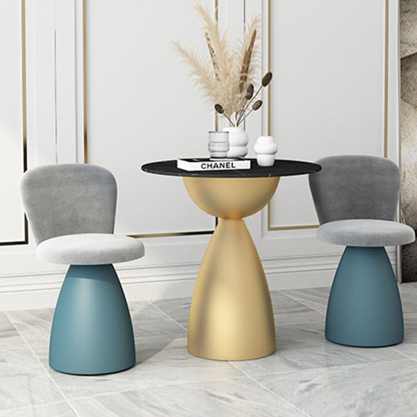 Minimalist Round Shape Sintered Stone Dining Table Standard 27.5 inch Dining Table for Kitchen
