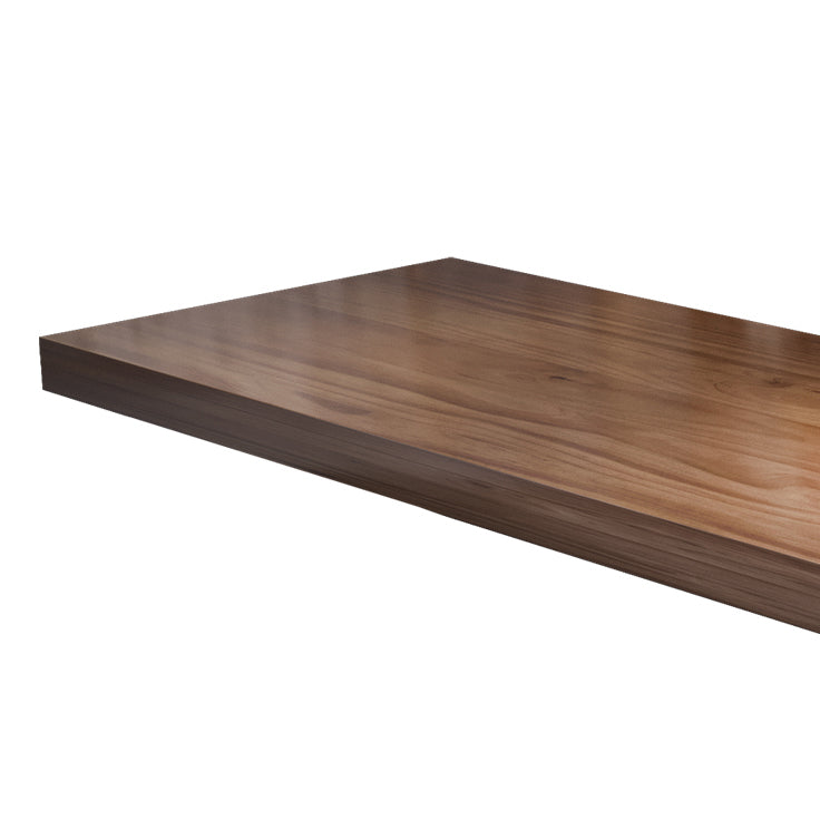 Mesa industrial de madera maciza para comedor, mesa de cocina, mesa con base de trineo rectangular para comedor