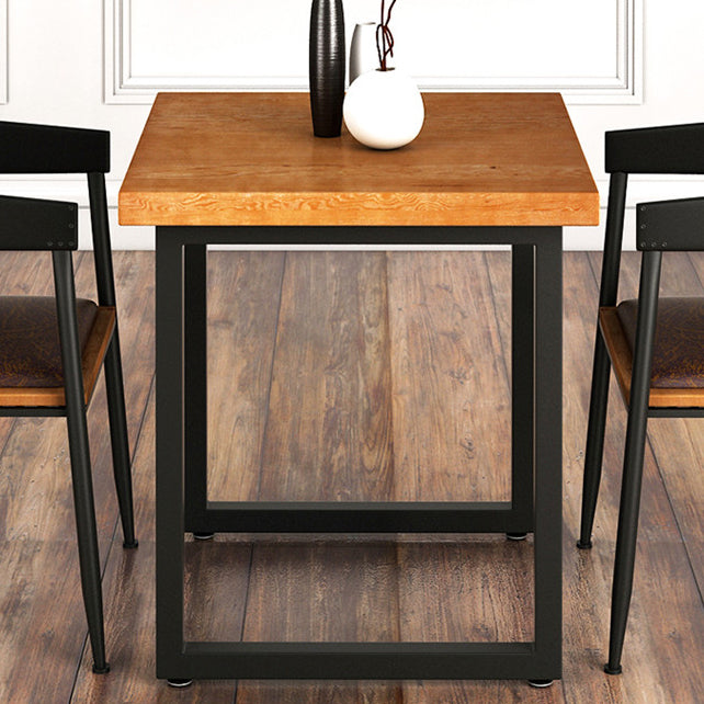 Industriequadrat Esstisch Kiefer Massivholz Tisch mit doppelter Sockel