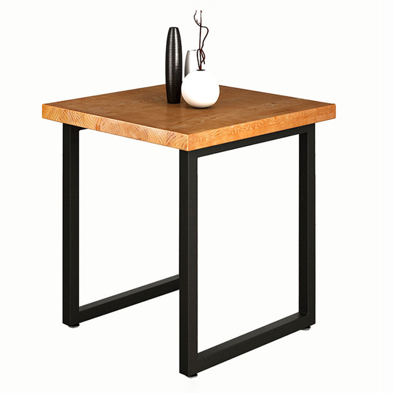 Industriequadrat Esstisch Kiefer Massivholz Tisch mit doppelter Sockel