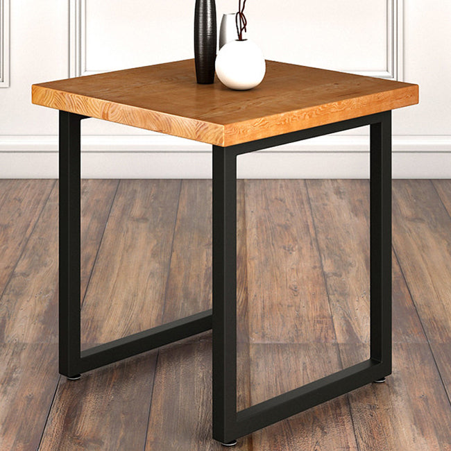 Industriequadrat Esstisch Kiefer Massivholz Tisch mit doppelter Sockel