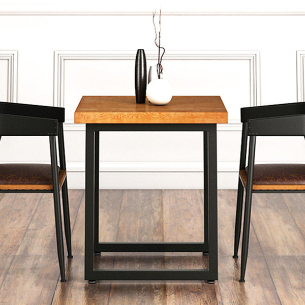 Industrial Solid Wood Dinner Room Kitchen Table Square Sled Table for Dining Room
