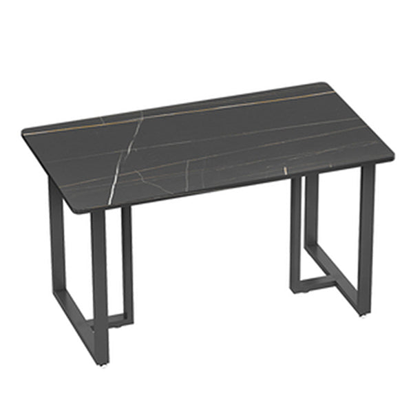 Industrial Sintered Stone Dinner Room Kitchen Table Black Sled Table for Dining Room
