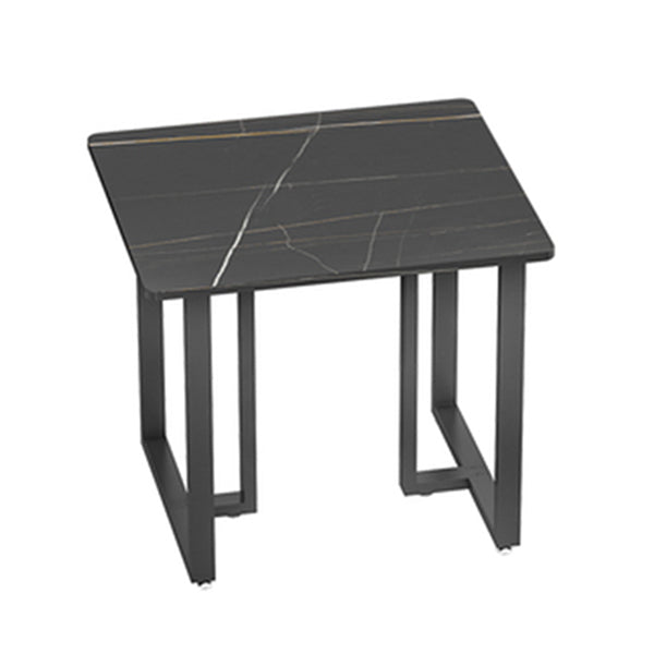 Industrial Sintered Stone Dinner Room Kitchen Table Black Sled Table for Dining Room