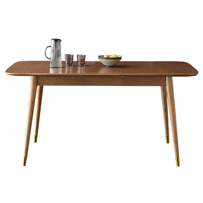 Mesa extensible de madera de fresno para restaurante, mesa de comedor rectangular con 4 patas