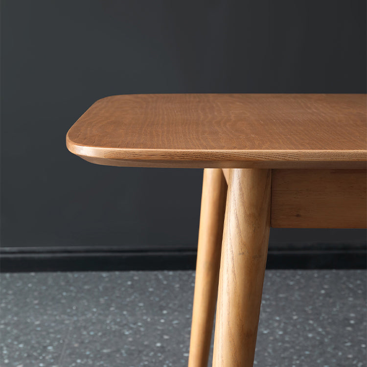 Mesa extensible de madera de fresno para restaurante, mesa de comedor rectangular con 4 patas