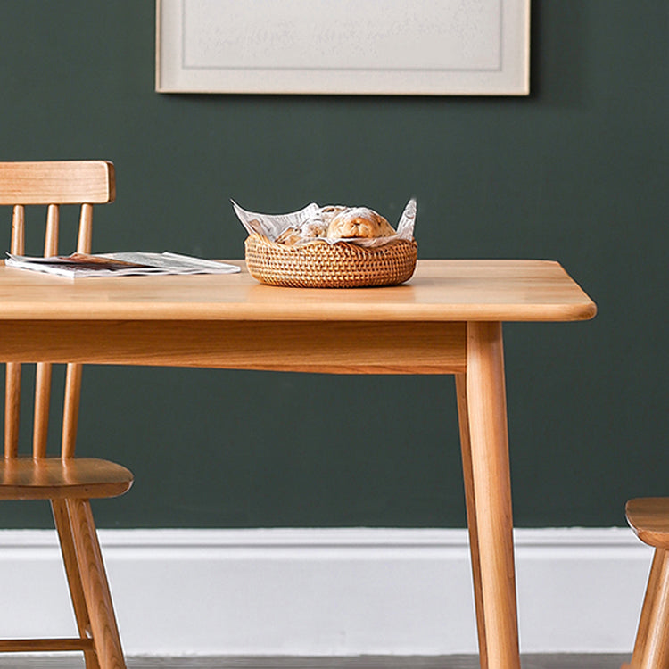 Vaste houten rechthoek eettafel in de natuur eigentijdse keuken houten tafel met 4 poten