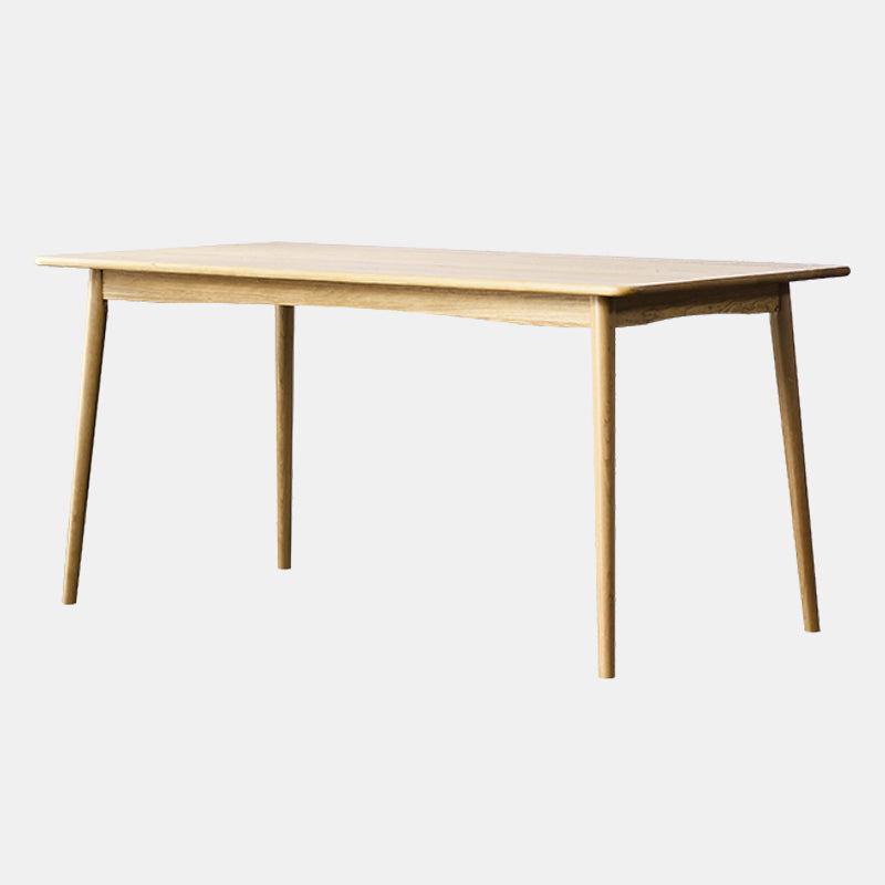 Vaste houten rechthoek eettafel in de natuur eigentijdse keuken houten tafel met 4 poten
