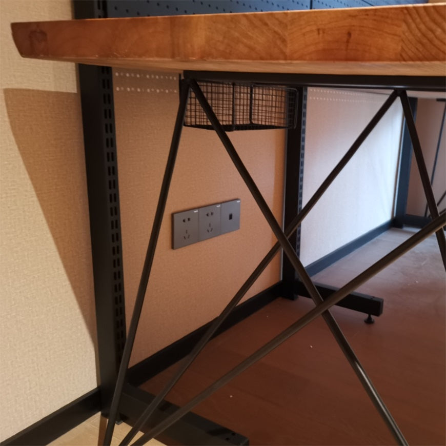 Mesa de comedor de color rectángulo de madera Mesa de madera maciza con 4 patas