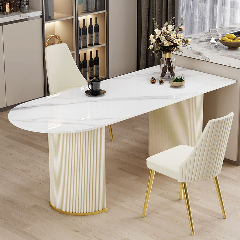 Metaal traditionele luxe gratis vorm binnen tafel gesinterde stenen tafel voor keuken