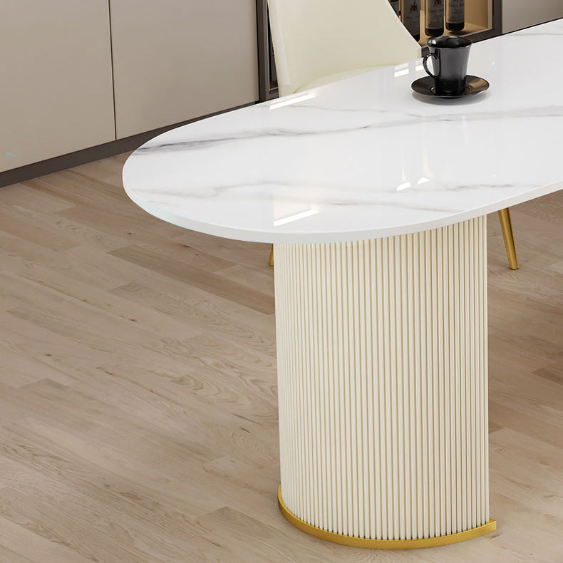 Metaal traditionele luxe gratis vorm binnen tafel gesinterde stenen tafel voor keuken