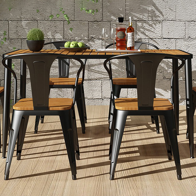 Industrial Style Dining Table 4 Metal Base Table for Home Kitchen Dinner