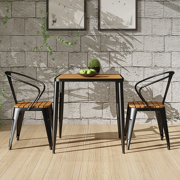 Industrial Style Dining Table 4 Metal Base Table for Home Kitchen Dinner