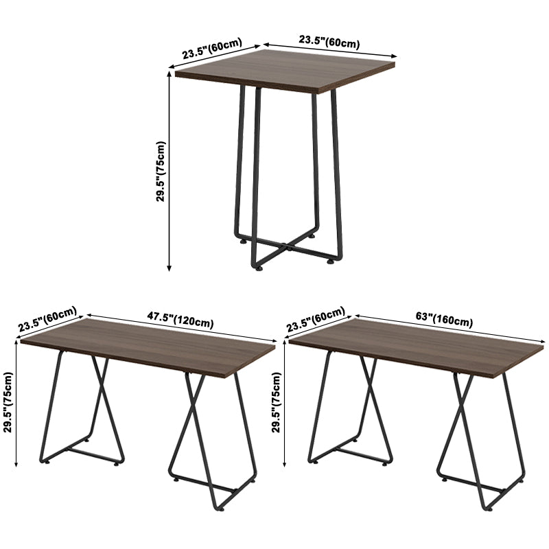 Industrial Massivholz Dinnerzimmer Küchentisch Brauner Schlittentisch für Esszimmer