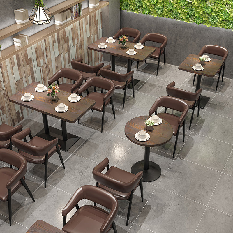 Industrialstil hölzerner Abendküche Tisch brauner Tisch mit schwarzem Rahmen