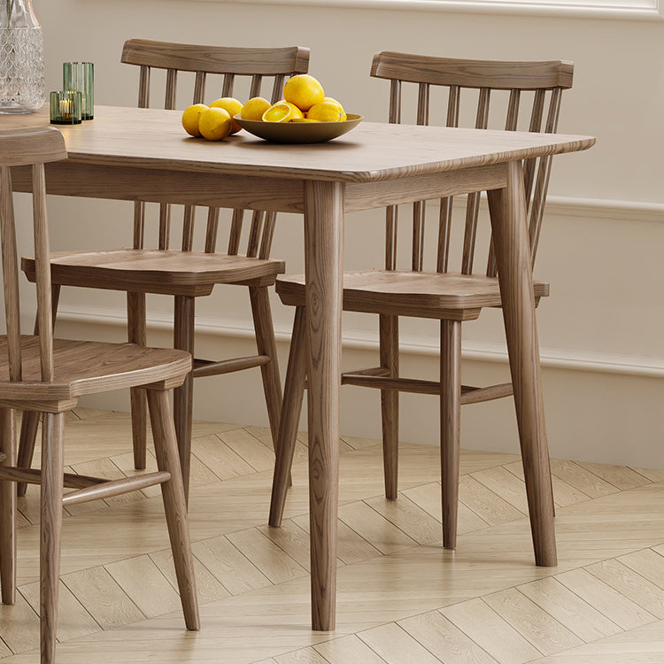 Tavolo da pranzo moderno di rettangolo di legno di cenere in noce con 4 gambe per il ristorante