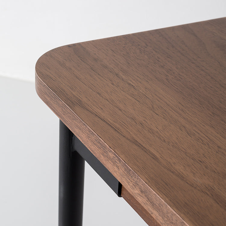 Rectangle Pine Solid Wood Table Luxury Dining Table in Brown with 4 Legs for Restaurant