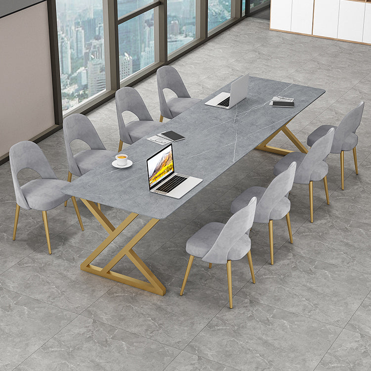Mesa de comedor rectangular mesa de cena de piedra industrial mesa de cocina para interiores